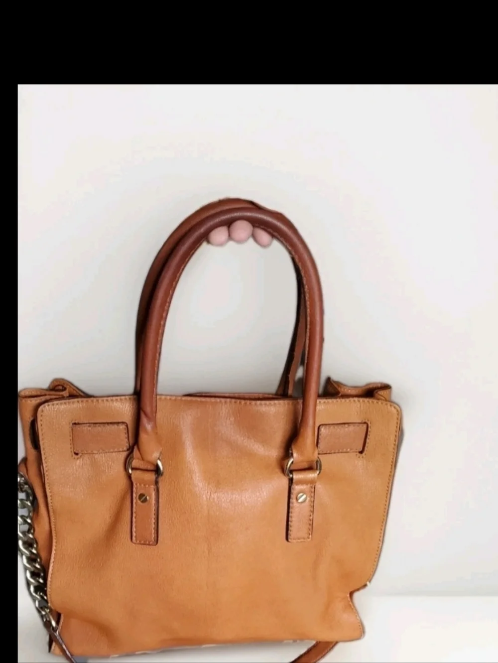 Michael Kors Large Hamilton Leather Satchel Bag